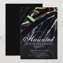 Skräckhusvärmning Svart Grön Halloweenfest