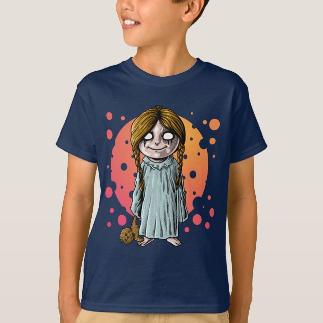 Skräckig flicka t shirt (Framsida)