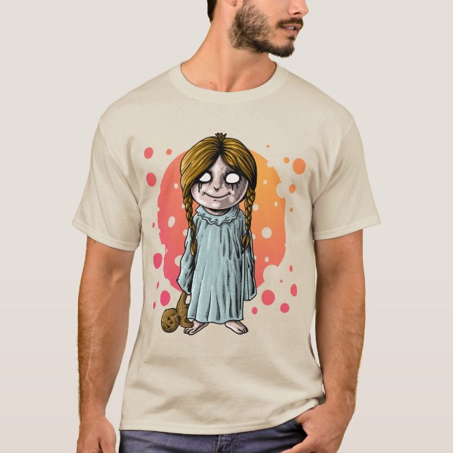 Skräckig flicka t shirt (Framsida)