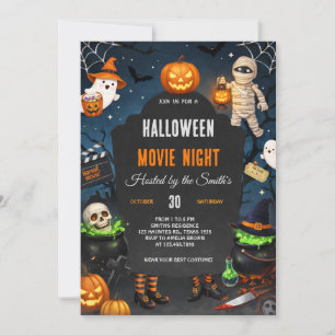 Skräckig Halloween-filmfest Partaj  Inbjudningar