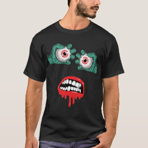 Skräckiga Zombiehänder med Smältande Läppstift T Shirt
