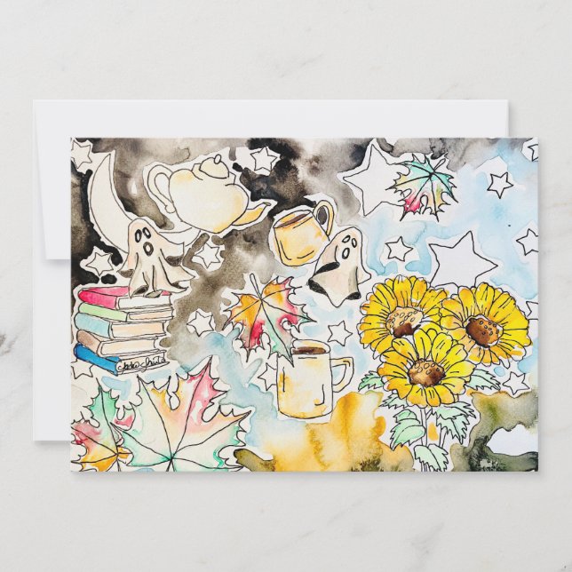 Skräckigt säsongskort julkort (Framsida)