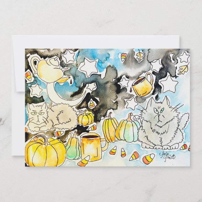 Skräckigt säsongskort julkort (Framsida)