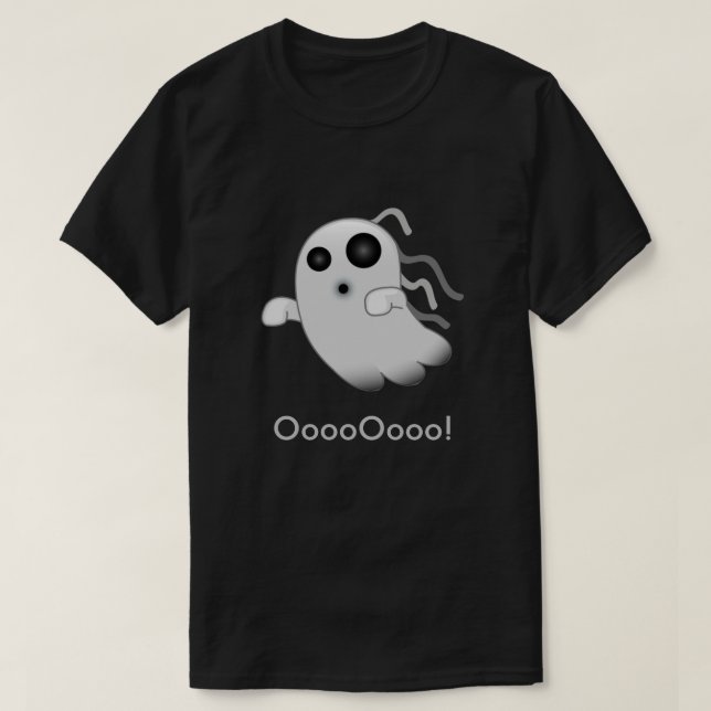 Skräckinjagande spökeEmoji T-tröja Tee Shirt (Design framsida)