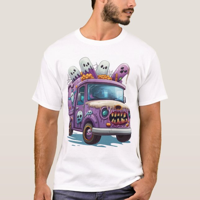 Skräckisbil med glass t shirt (Framsida)