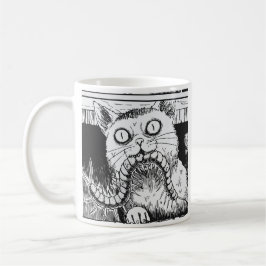 Skräckkattan animekonst kaffemugg