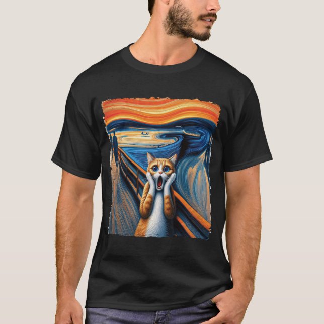Skräckkatten Parody Funny Cat Lovers Cat Mammor &  T Shirt (Framsida)
