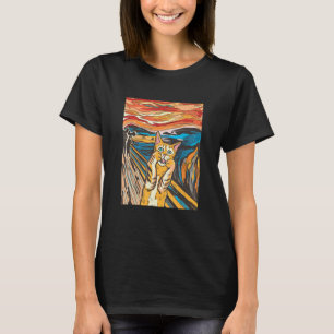 Skräckkatten Parody Funny Cat Parody Art Paintin T Shirt