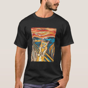 Skräckkatten Parody Funny Cat Parody Art Paintin T Shirt
