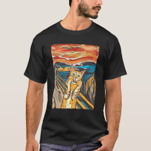 Skräckkatten Parody Funny Cat Parody Art Paintin T Shirt