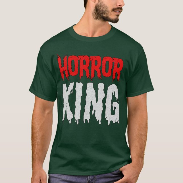 Skräckkung Skräckfilmsfans present T Shirt (Framsida)