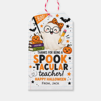 Skräcklärarens uppskattade Halloween-present Presentetikett
