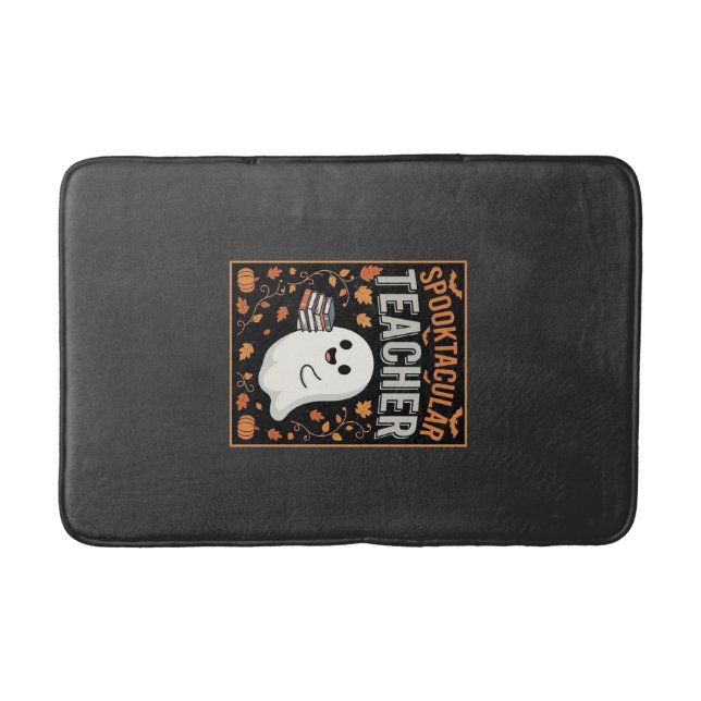 Skräcklärares Halloween-spökdesign_1 Badrumsmatta (Framsidan)