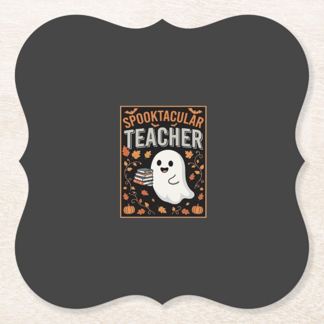 Skräcklärares Halloween-spökdesign_1 Underlägg Papper (Framsida)