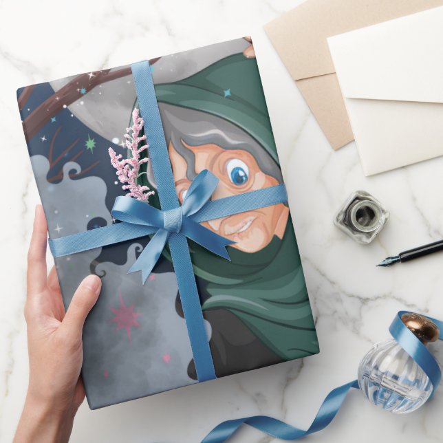 Skräcklig häxa & spökhus Halloween🌙 Presentpapper (Gifting)