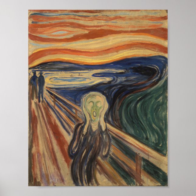 Skräckmålning - Edvard Munch - 1910 Poster (Framsidan)