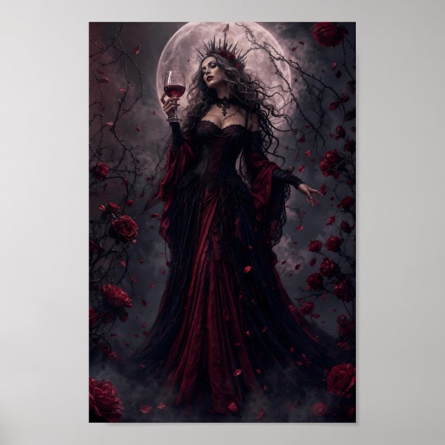 Skräckmåne Drottning Gotisk Fantasy Affisch (Framsidan)