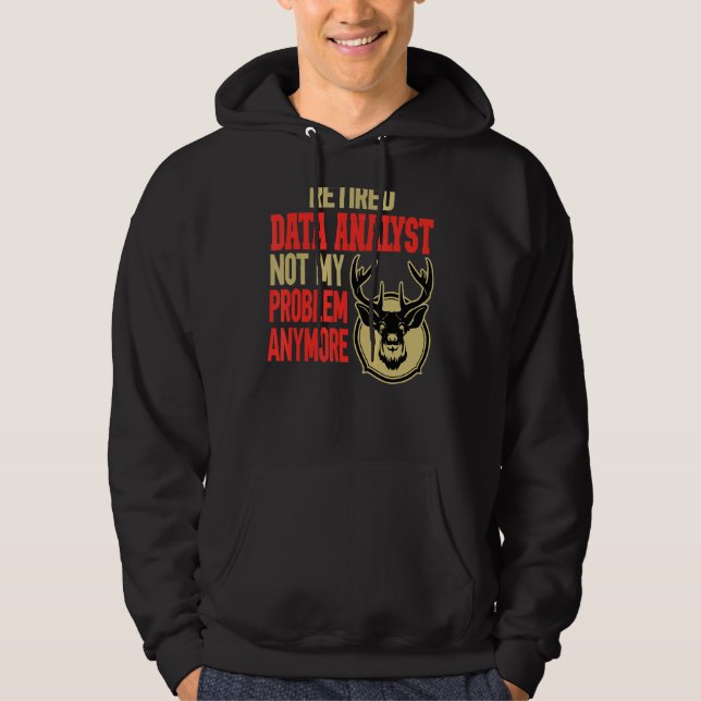 Skräckning av indragna Data Analyst-Hjortar Hoodie (Framsida)