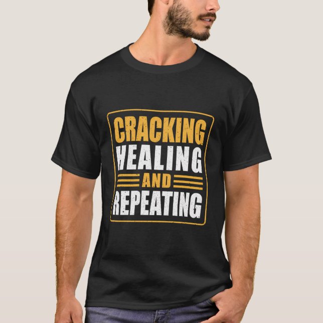 Skrackning, läkning och upprepad fysioterapi t shirt (Framsida)