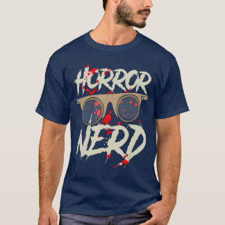 Skräcknörd skräckfilmsflicka t shirt