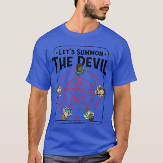 Skräckpentagram Låter Oss Frammana Djävulen Citat T Shirt