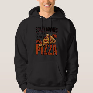 Skräckpizza-tröja för fans av läskiga filmkvällar_ hoodie