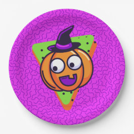 Skräckpumpa Halloween-tallrikar - Lila