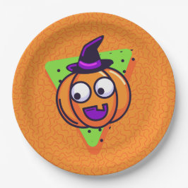 Skräckpumpa Halloween-tallrikar - Orange
