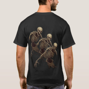 Skräckskrämmande skelett t shirt