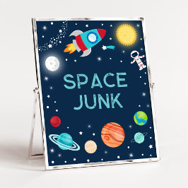 Skräckskylt för skräppost - Planets Birthday Snack Poster