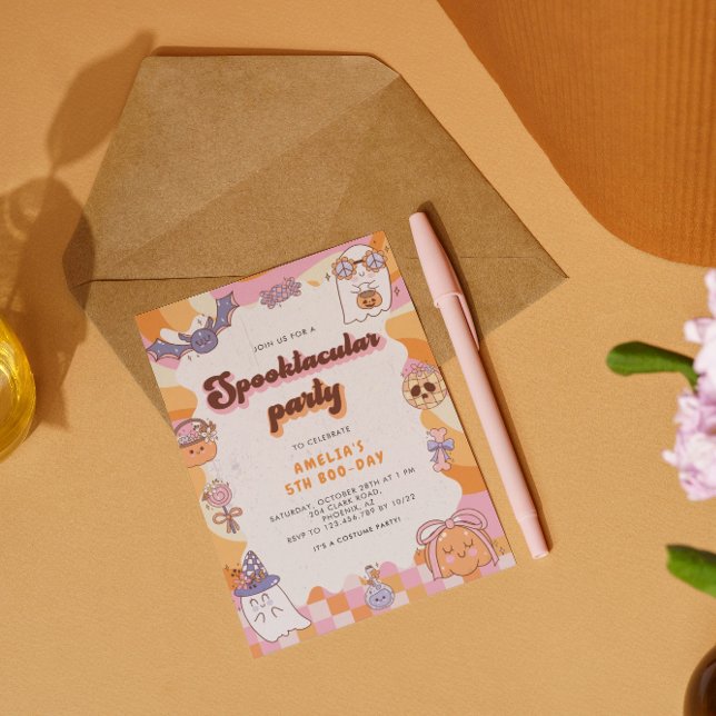 Skräckslagna spöken Halloween födelsedag Inbjudningar (Skapare uppladdad)