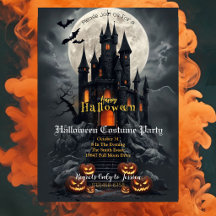 Skräckslott Halloween-kostymfestinbjudan