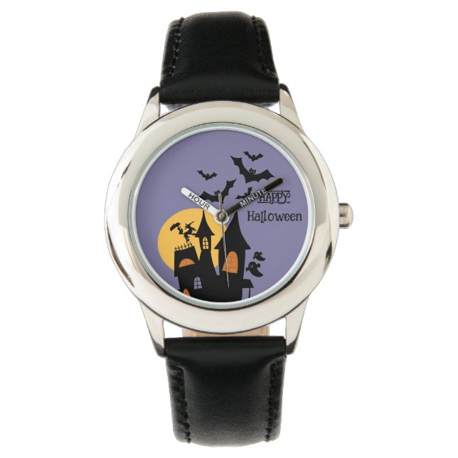 Skräckslott, läskig, Glad Halloween Armbandsur (Framsida)