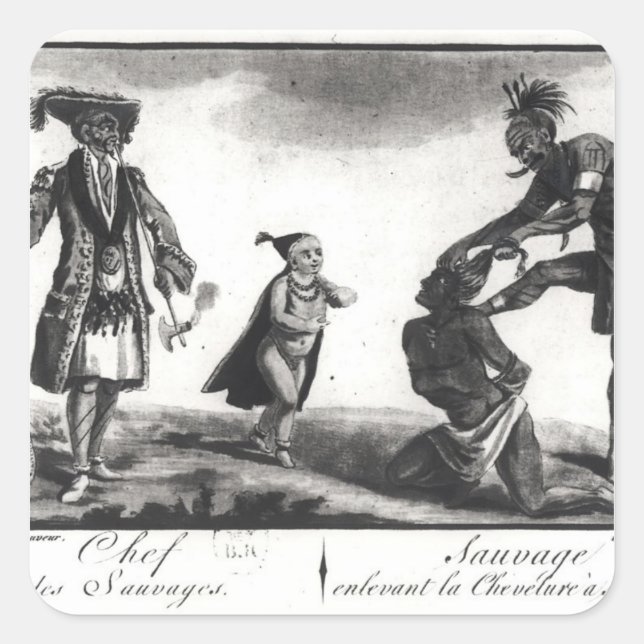 Skrädaren skalpade sin fiende fyrkantigt klistermärke (Framsida)