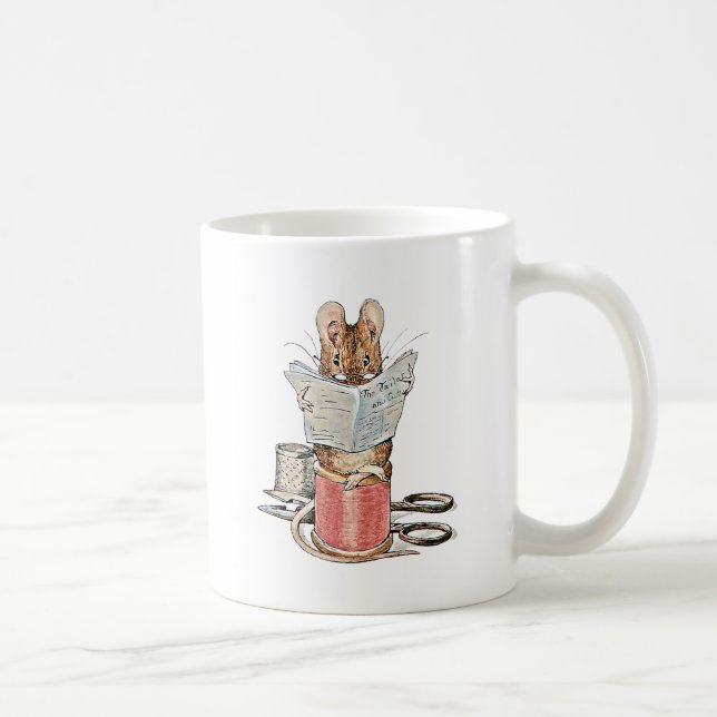 Skräddaremusen köar på av tråden kaffemugg (Höger)