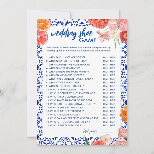 Skräddarkort vid Medelhavets bröllop Inbjudningar (Framsida)