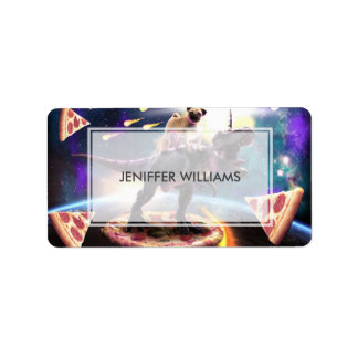 Skräddarlejda dinosaurienmajs i rymden adressetikett