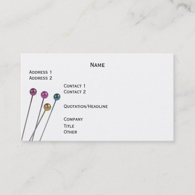 Skräddarprofilkort Visitkort (Framsida)