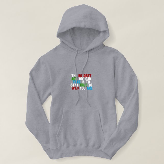 Skräddarst: Håll dig till dig själv Hoodie (Design framsida)