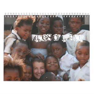 Skräddarsy ansikten av den skräddarsy afrikan - kalender