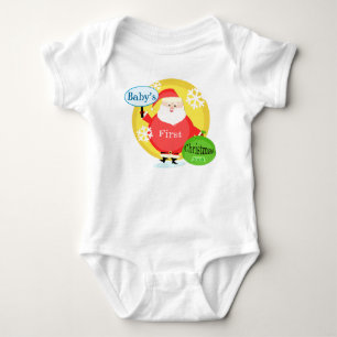 Skräddarsy baby den första julbodysuiten tee