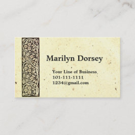 Skräddarsy båda pappra sidor av oaten och den visitkort