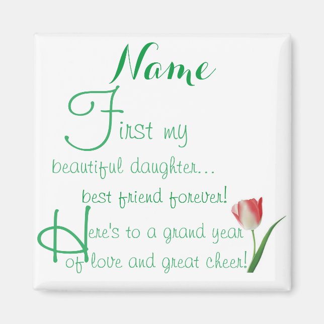 Skräddarsy - bästa vänför evigt magnet (Framsidan)