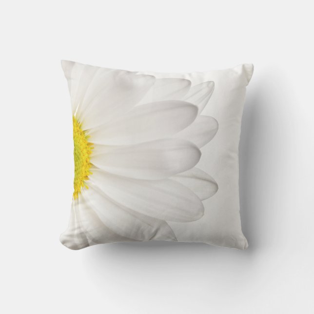 Skräddarsy daisy för vitdaisyblomma bakgrund kudde (Framsida)