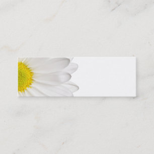 Skräddarsy daisy för vitdaisyblomma bakgrund mini visitkort