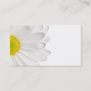 Skräddarsy daisy för vitdaisyblomma bakgrund visitkort