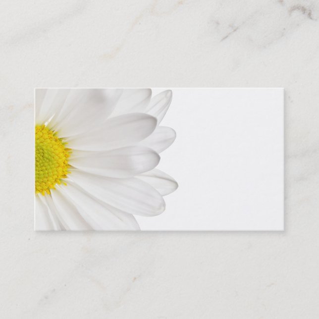 Skräddarsy daisy för vitdaisyblomma bakgrund visitkort (Framsida)