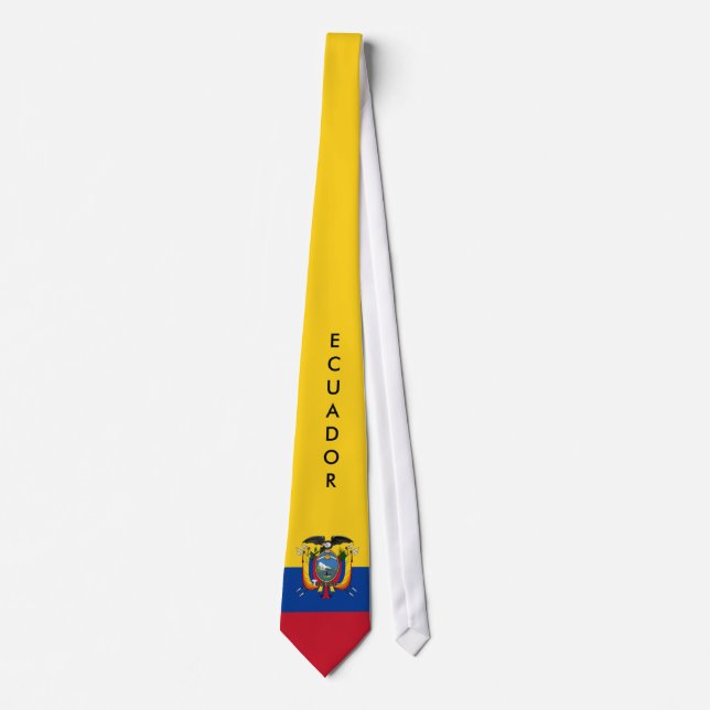 Skräddarsy den Ecuador flaggatien Slips (Framsida)