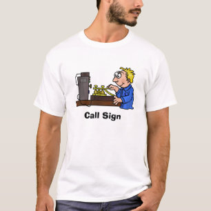 Skräddarsy den Male blonda operatörsT-tröja fö T-shirt