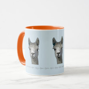 Skräddarsy denna Alpaca Alpakka Alpaka Alpaga Mugg